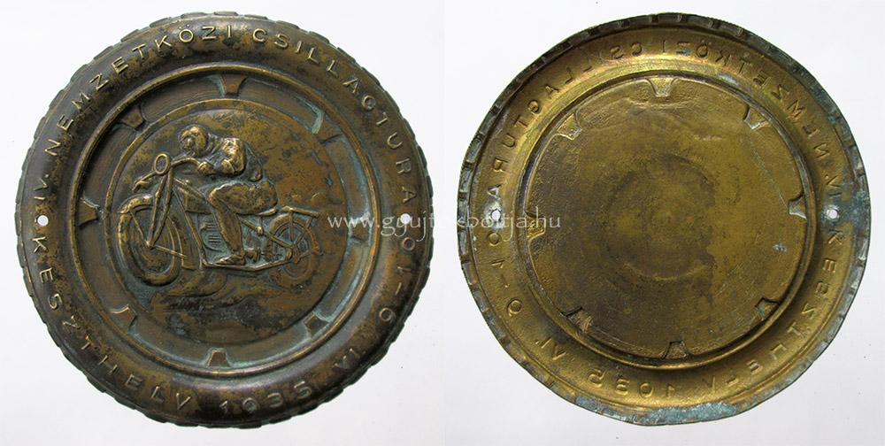 IV. Nemzetk�zi Csillagt�ra Keszthely 1935 h�t�r�cs plakett